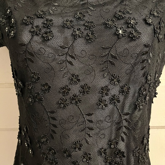 Vintage Set Palazzo Pant w/ Sequined Lace Top Set - Picture 8 of 9